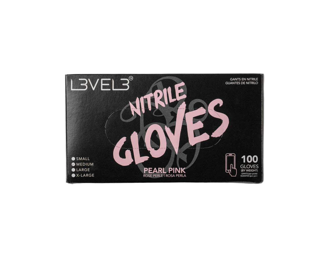 L3VEL3 Nitrile Gloves Pearl Pink