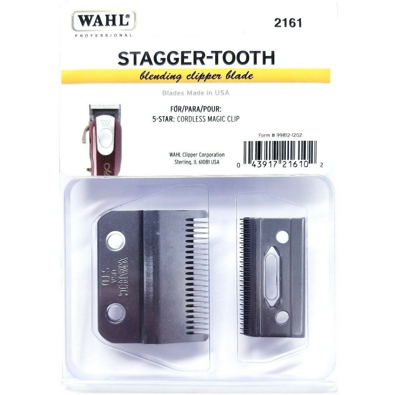 WAHL BLADE 2-HOLE STAGGER TOOTH 02161