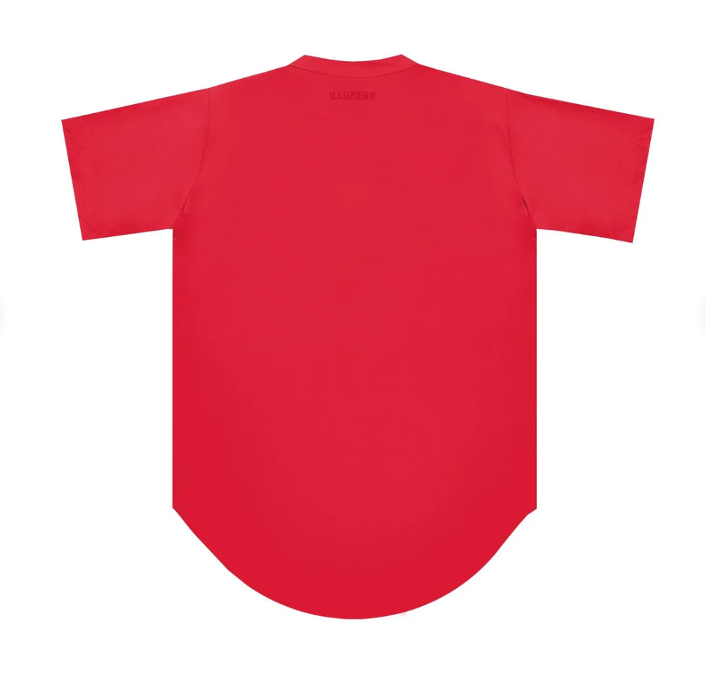 Illuzien Crimson Scoop Bottom Barber Smock