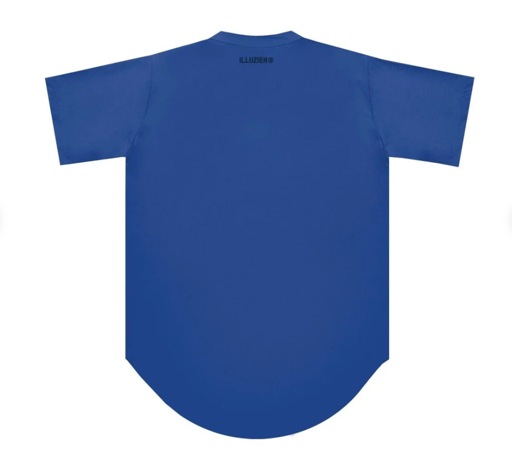 Illuzien Cobalt Blue Scoop Bottom Barber Smock