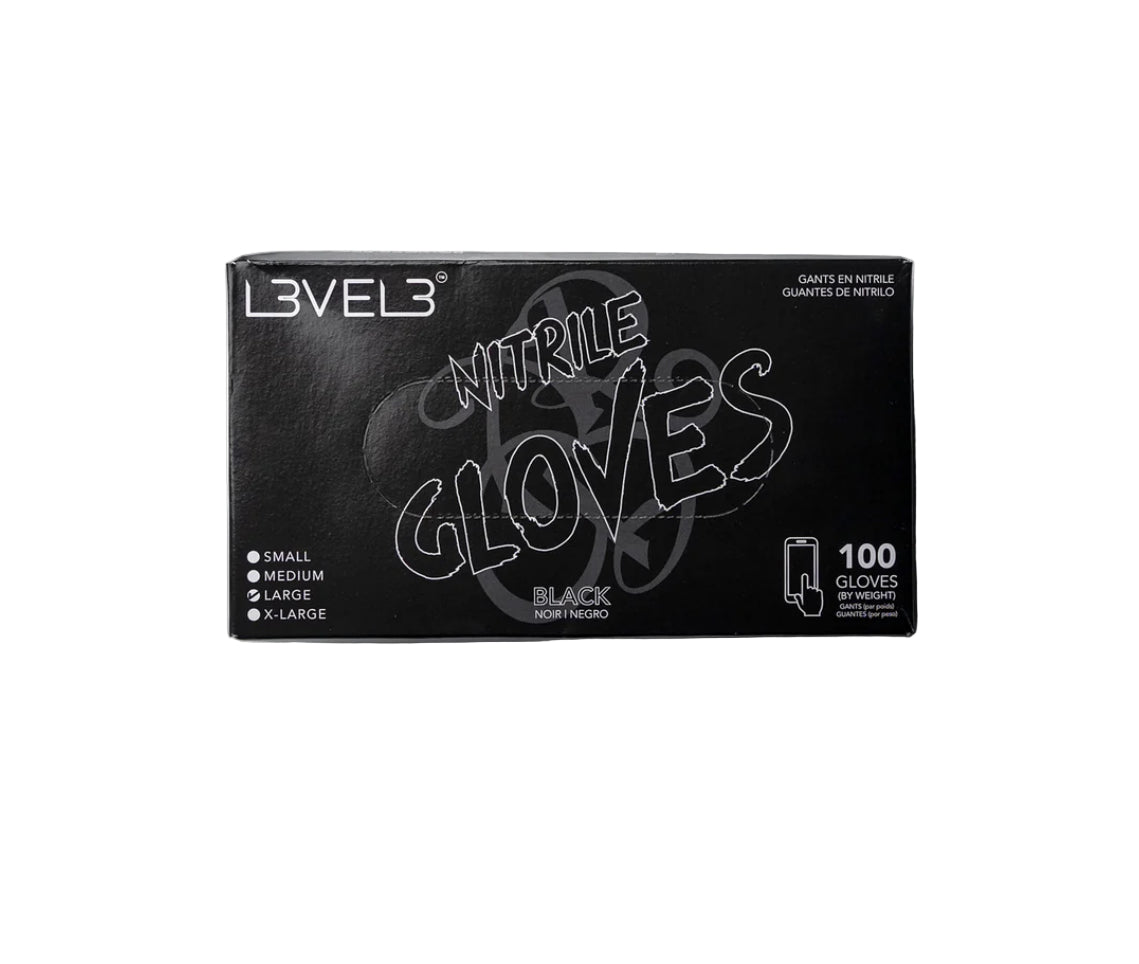 L3VEL3 Nitrile Gloves Black