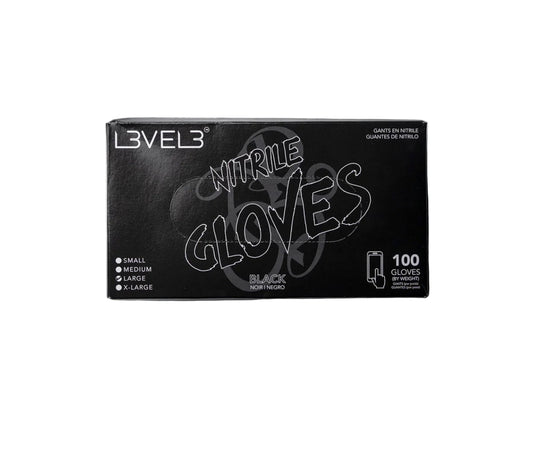 L3VEL3 Nitrile Gloves Black