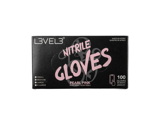 L3VEL3 Nitrile Gloves Pearl Pink