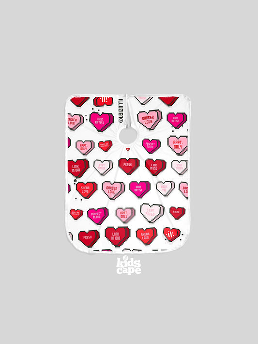 KIDS 8 Bit Candy Hearts PRO Cape