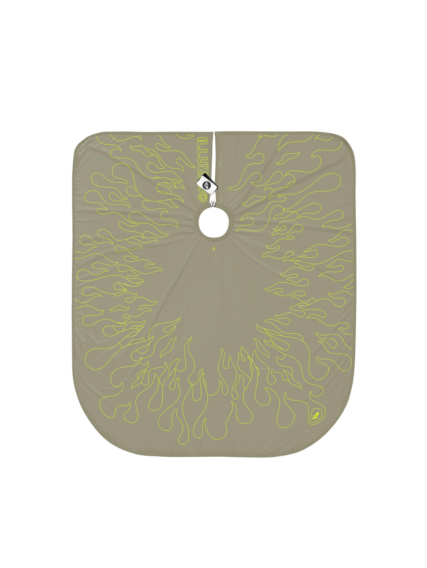 Light Olive/Volt Outline Flames PRO Cape