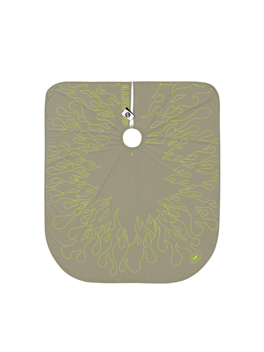Light Olive/Volt Outline Flames PRO Cape